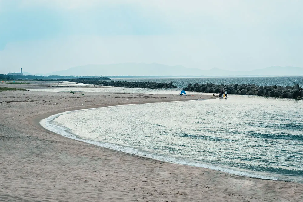 皆生温泉すぐそばの美しい海岸線